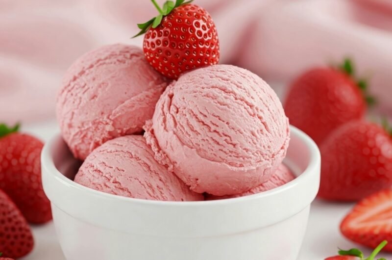 Crème glacée à la fraise