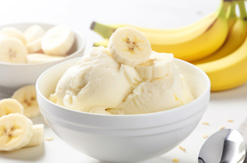Crème glacée banane et beurre de cacahuète