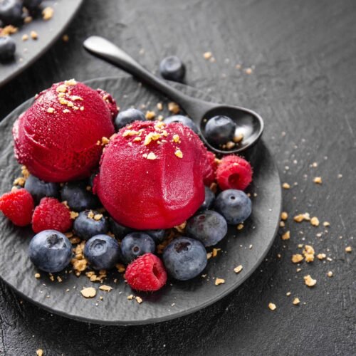 glace aux fruits rouges et yaourt