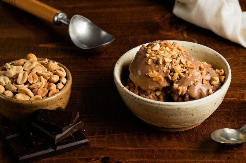 Crème glacée Snickers hyper protéinée