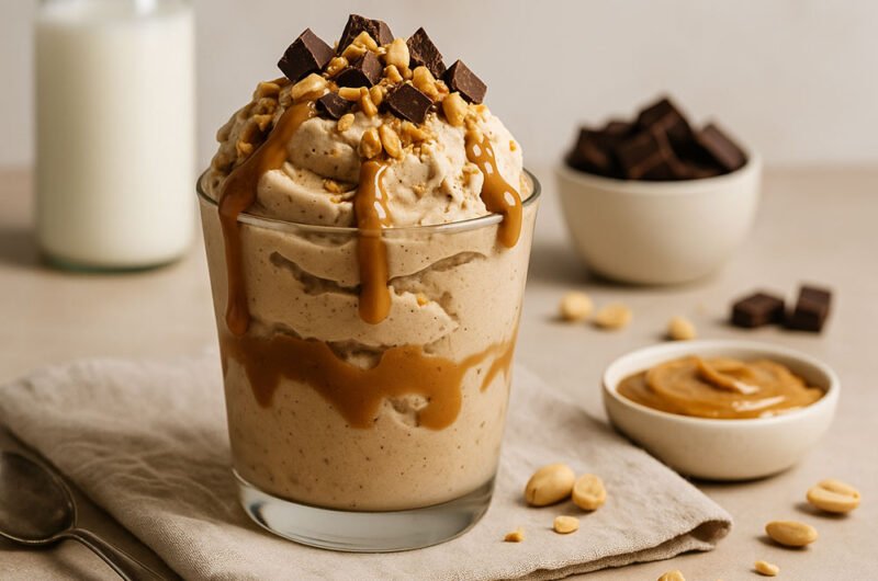 Glace Snickers protéinée