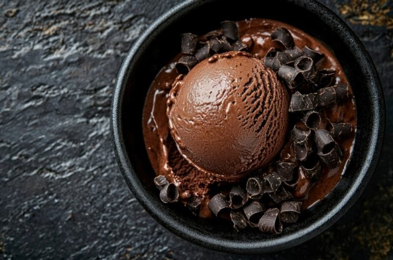 Glace au chocolat noir