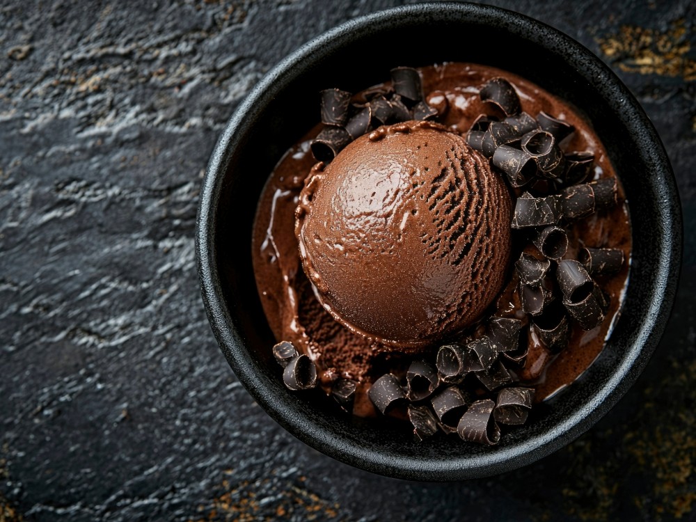 Glace au chocolat noir