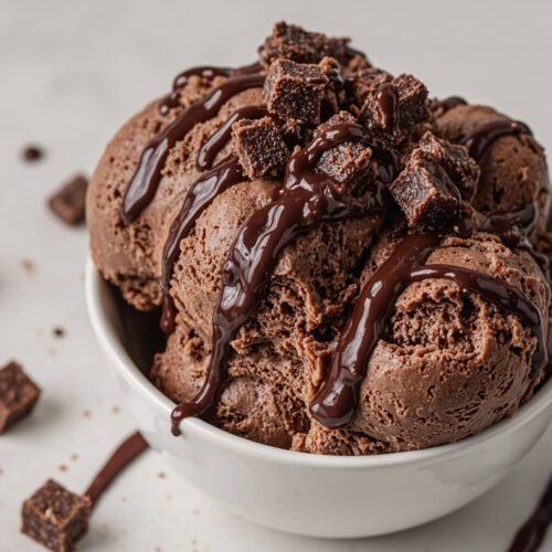 Glace brownie fudge au chocolat protéinée avec le Ninja Creami Deluxe