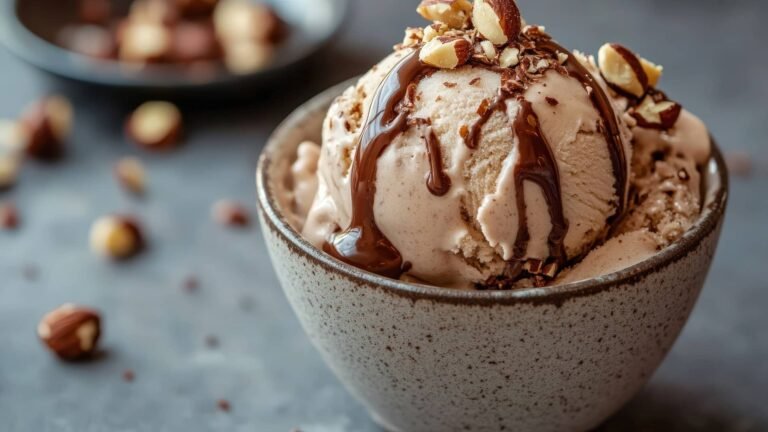 Glace chocolat praliné protéinée avec le Ninja Creami Deluxe