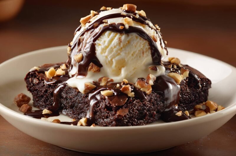 Glace vanille protéinée au brownie