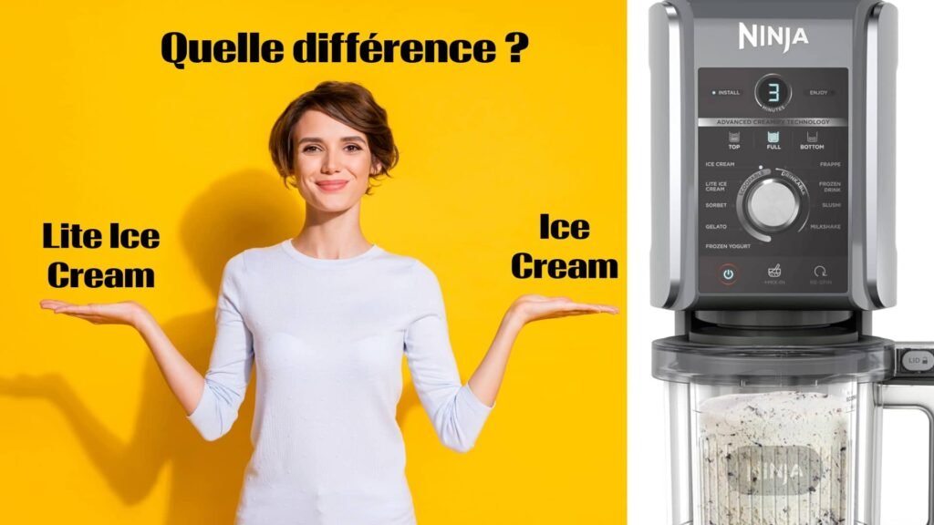 Quelle différence entre Ice Cream et Lite Ice Cream sur le Ninja Creami