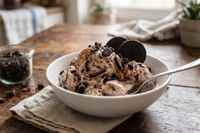 Glace protéinée cookies & cream