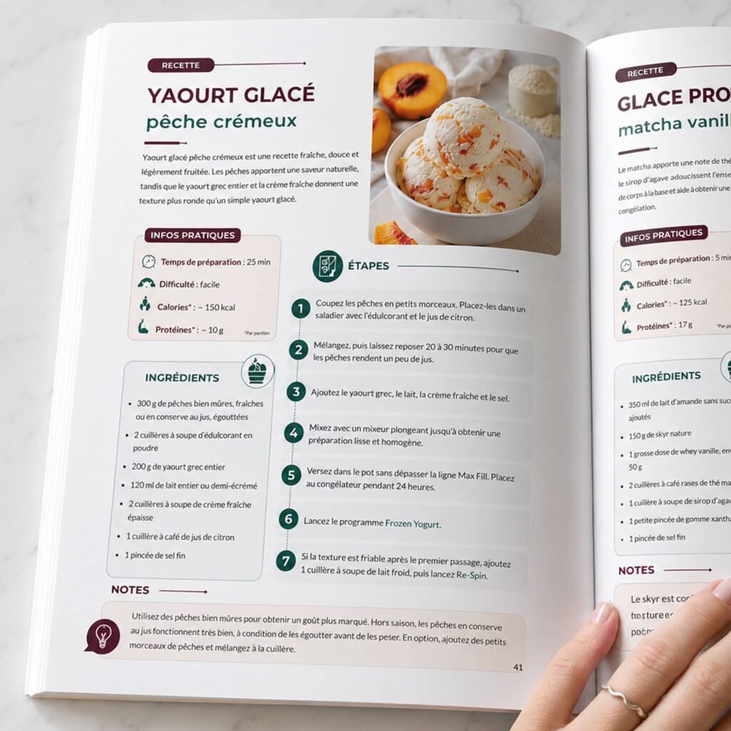 Fiche de recettes Ninja Creami Deluxe2026