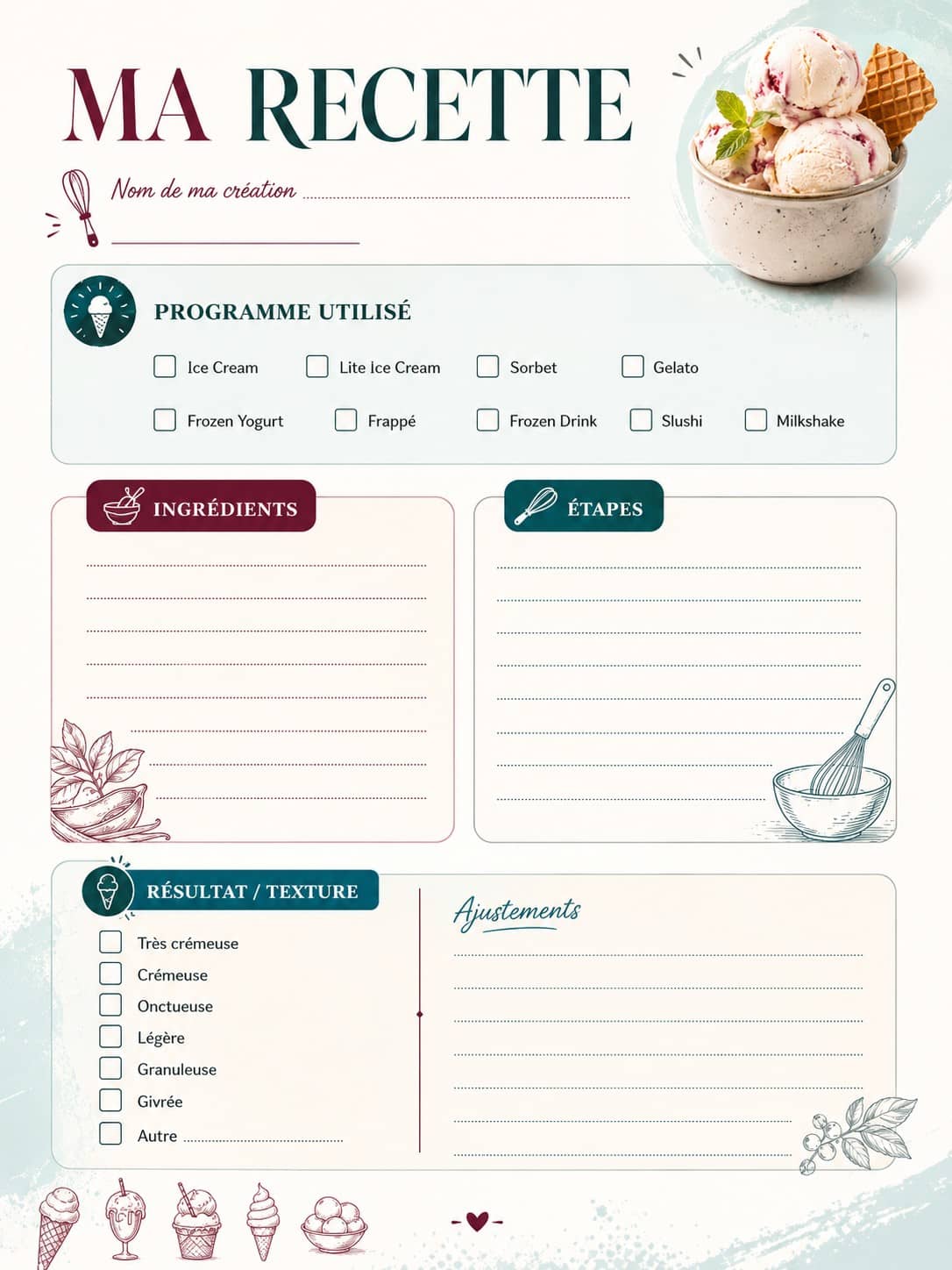 Aperçu de la fiche de recette