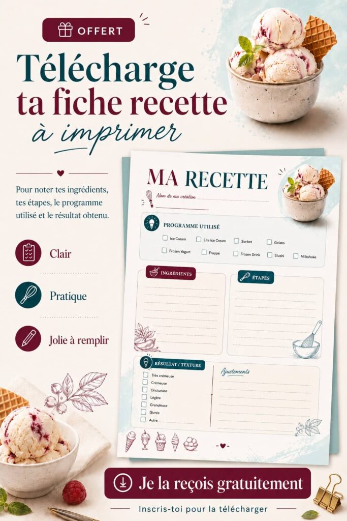 Recette Ninja Creami Deluxe gratuit pdf
